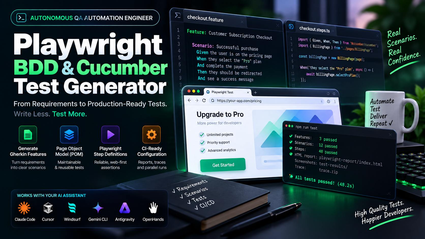 Generate Playwright Tests From Gherkin Feature Files: A BDD Workflow for 2026